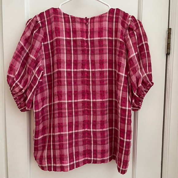 Madewell | Plaid Puff-Sleeve Top - Picture 4 of 9